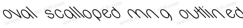 Oval Scalloped MNG Outlined字体转换